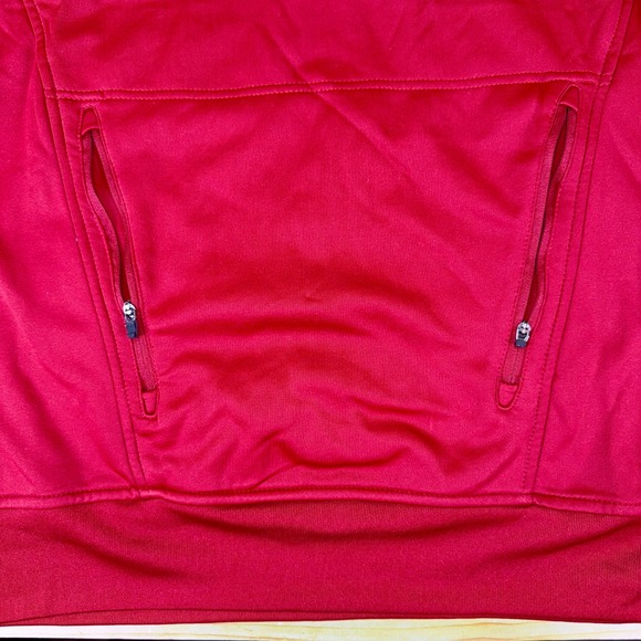 Russell Athletic Dri-Power‎ Red Quarter Zip Pullover Sweatshirt Men's Size L - Picture 5 of 7